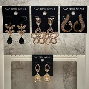 Saks Fifth Avenue Earrings Bindle of Four